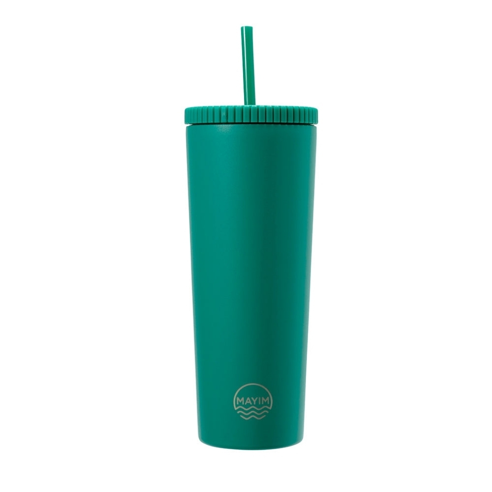Mayim | 24 oz Tumbler with Straw | Kelly Green/Teal
